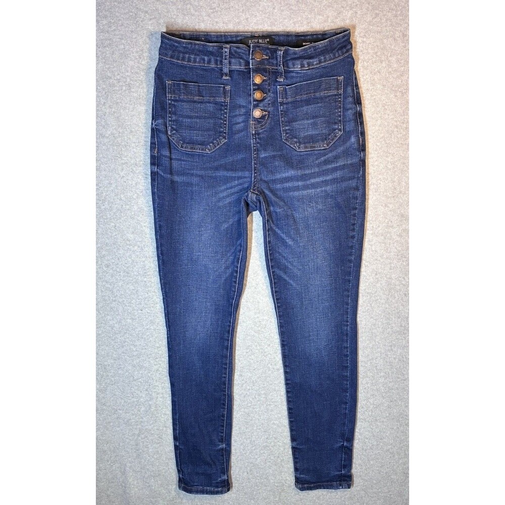 Judy Blue Denim Sz 9/29 Retro front Pockets Button Closure Skinny Stretch